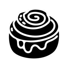cinnamon roll icon, cinnamon roll line art - simple line art of cinnamon roll, perfect for cinnamon roll logos and icons