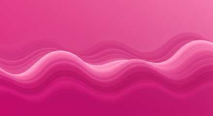 Fluid Pink Waves: A 3D Render AI Generated