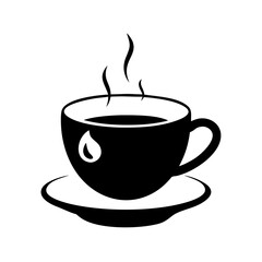 cup of coffee icon, cup of coffee line art - simple line art of cup of coffee, perfect for cup of coffee logos and icons