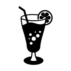 gin fizz icon, gin fizz line art - simple line art of gin fizz, perfect for gin fizz logos and icons