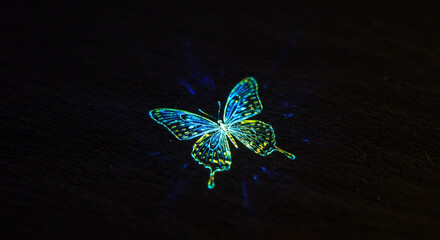 butterfly,  hologram