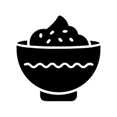 guacamole bowl icon, guacamole bowl line art - simple line art of guacamole bowl, perfect for guacamole bowl logos and icons