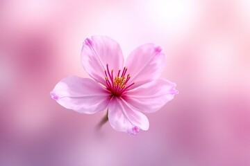 Fototapeta premium Delicate pink cherry blossom flower nature close-up photography soft background serene environment natural beauty