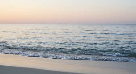Obraz premium Seascape Serenity: Dawn's Embrace AI Generated