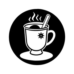 hot buttered rum icon, hot buttered rum line art - simple line art of hot buttered rum, perfect for hot buttered rum logos and icons