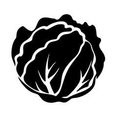 iceberg lettuce icon, iceberg lettuce line art - simple line art of iceberg lettuce, perfect for iceberg lettuce logos and icons