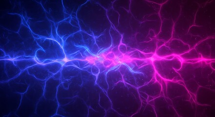 Obraz premium Neon Fractal Flow: Digital Energy AI Generated