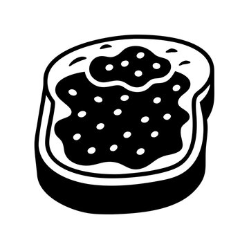 recommend clip art: jam on toast icon, jam on toast line art - simple line art of jam on toast, perfect for jam on toast logos and icons