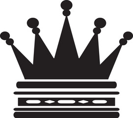 Black and White Jester Crown Silhouette. Vector illustration. Eps 10