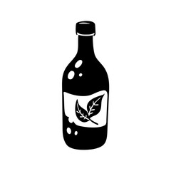 kombucha bottle icon, kombucha bottle line art - simple line art of kombucha bottle, perfect for kombucha bottle logos and icons