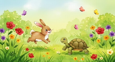 A Springtime Chase AI Generated