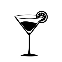 lemon drop martini icon, lemon drop martini line art - simple line art of lemon drop martini, perfect for lemon drop martini logos and icons