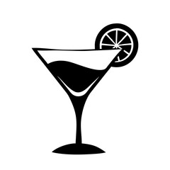 lemon drop martini icon, lemon drop martini line art - simple line art of lemon drop martini, perfect for lemon drop martini logos and icons