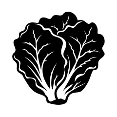 lettuce head icon, lettuce head line art - simple line art of lettuce head, perfect for lettuce head logos and icons