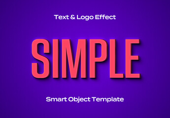 Simple Minimal Clean Text Logo Style Effect Mockup Logotype Template Shape