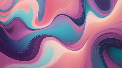 Fototapeta premium Abstract fluid gradient, dynamic movement, soft blended colors