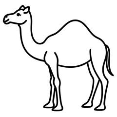 Camel in One Line Simplistic Vector Art