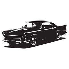 Obraz premium cool classic car illustration design
