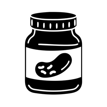 recommend clip art: peanut butter jar icon, peanut butter jar line art - simple line art of peanut butter jar, perfect for peanut butter jar logos and icons