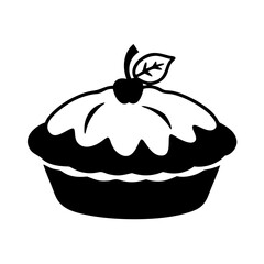 pie apple or pumpkin icon, pie apple or pumpkin line art - simple line art of pie apple or pumpkin, perfect for pie apple or pumpkin logos and icons