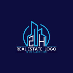 ZH Real Estate and Construction Logo Design