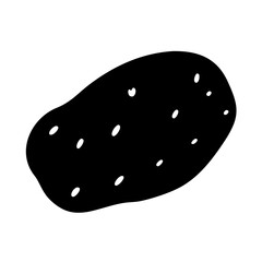 potato icon, potato line art - simple line art of potato, perfect for potato logos and icons