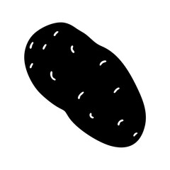potato icon, potato line art - simple line art of potato, perfect for potato logos and icons