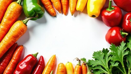 Assortment of dried vegetables; carrots, peppers, etc , dried food, diet food, dried vegetables