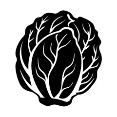 radicchio icon, radicchio line art - simple line art of radicchio, perfect for radicchio logos and icons