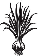 Onion silhouette vector art illustration. Onion vector icon. 