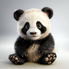 Obraz premium Adorable Panda Cub A Symbol of Innocence and Endangered Wildlife