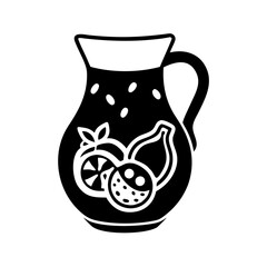 sangria pitcher icon, sangria pitcher line art - simple line art of sangria pitcher, perfect for sangria pitcher logos and icons