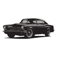cool classic car illustration design