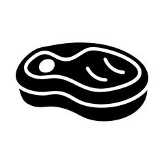 steak icon, steak line art - simple line art of steak, perfect for steak logos and icons