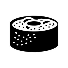 sushi roll icon, sushi roll line art - simple line art of sushi roll, perfect for sushi roll logos and icons