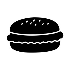 veggie burger icon, veggie burger line art - simple line art of veggie burger, perfect for veggie burger logos and icons