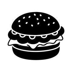 veggie burger icon, veggie burger line art - simple line art of veggie burger, perfect for veggie burger logos and icons
