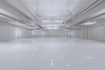 Empty convention hall center.Backdrop for exhibition stands,booth,stage,display.Meeting room for conference.Big Arena for entertainment,concert,event.Auditorium for seminar,party,gallery.3d render.
