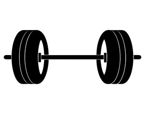 Barbell Silhouette Vector & Gym Fitness SVG Design