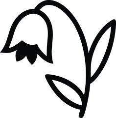 Yellow Bell Flower Logo Design for Natural Branding