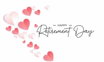 happy retirement day design vektor for banner, travel agency, postcard, congratulation template.