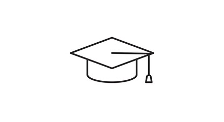 Line Art Graduation Cap: Minimalist Elegance AI Generated