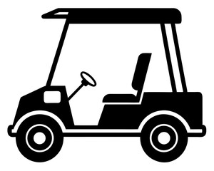 Golf Cart Silhouette Vector & Sport Vehicle SVG