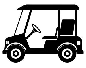 Golf Cart Silhouette Vector & Sport Vehicle SVG