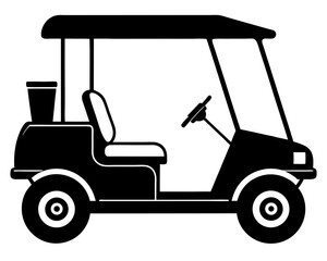 Golf Cart Silhouette Vector & Sport Vehicle SVG
