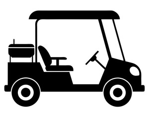 Golf Cart Silhouette Vector & Sport Vehicle SVG