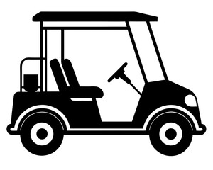 Golf Cart Silhouette Vector & Sport Vehicle SVG