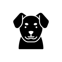 Dog Ear Perked Up Attention Black Fill Icon