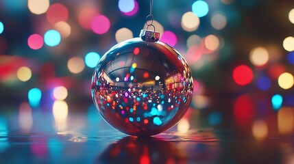 Bokeh Lights Festive PNG Overlay Effect on Transparent Background