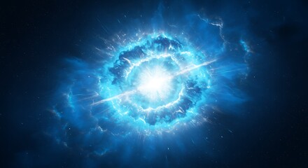 Obraz premium Celestial Burst: 3D Render of Ethereal Energy AI Generated